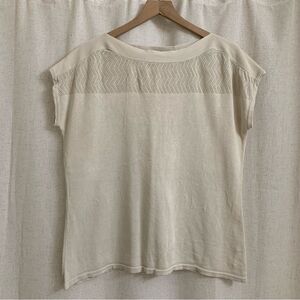 Coldwater Creek Silk & Cotton Blend Knit Boatneck Shirt XL